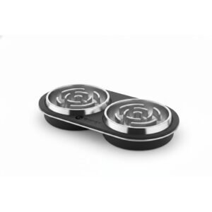 Stainless Slow-Feeder Double Bowl